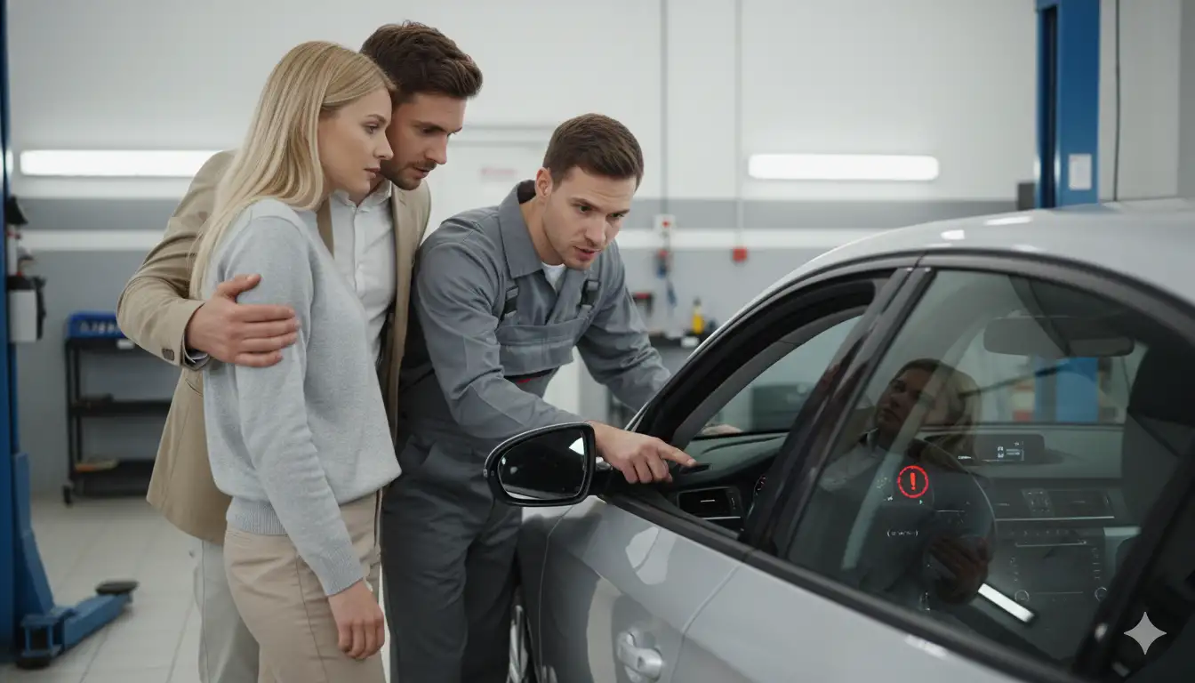 what does exclamation mark mean in car 12