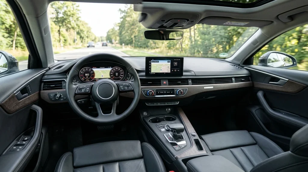 Interior dashboard and virtual cockpit display of the wagon