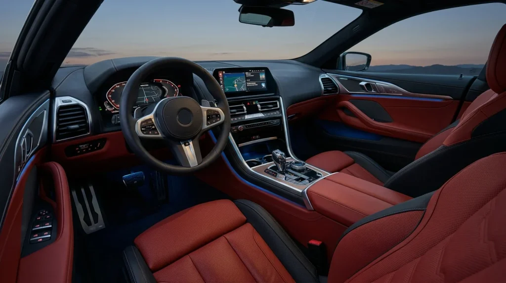 2023 BMW 8 Series Review: Specs, Prices, and 2026 Used Value 5 The premium dashboard and interior interface of a modern German luxury touring car