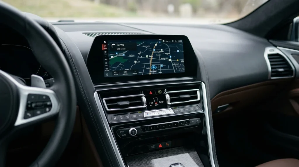 2024 BMW 8 Series Review: Prices, Specs, and Ownership Costs 4 Clean front cabin layout with a touchscreen display and dedicated physical control buttons.