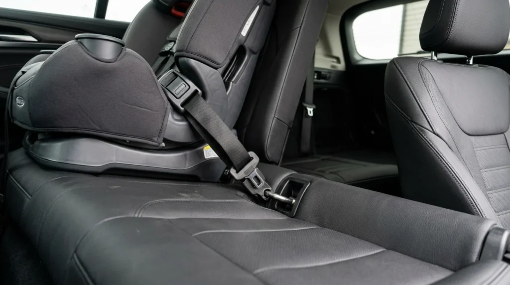 Rear seat LATCH anchor points in the 2024 BMW X3.