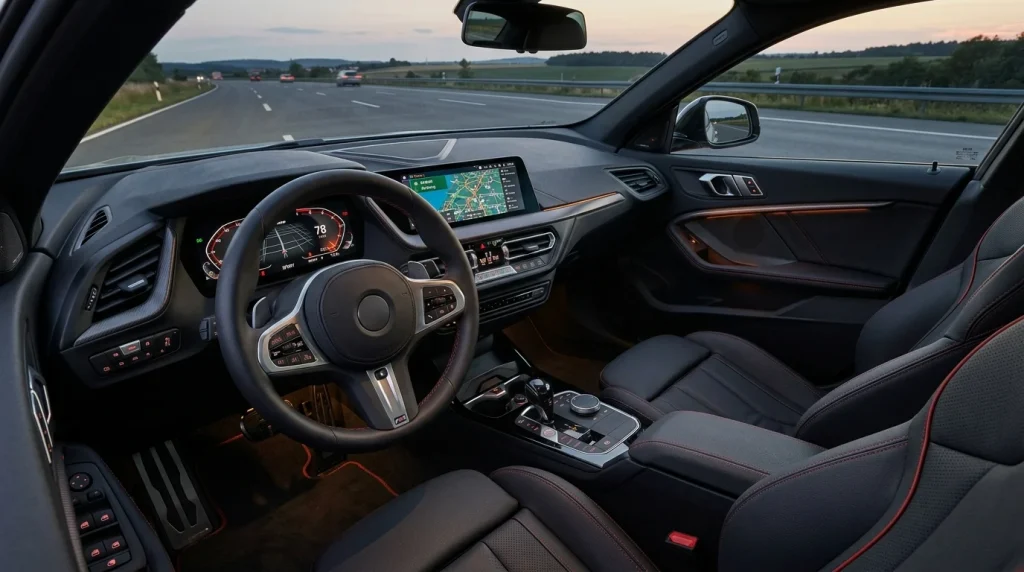2025 BMW 2-Series interior showing curved display with iDrive 8.5 screen