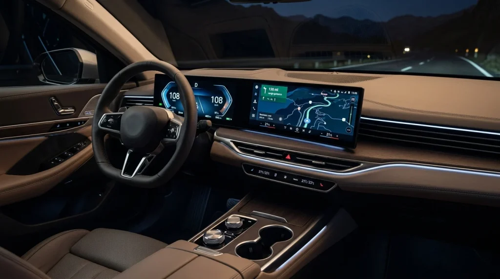 2026 BMW 3 Series Review: Price, Specs, and Performance 3 The curved dual screen dashboard design inside the luxury sports sedan