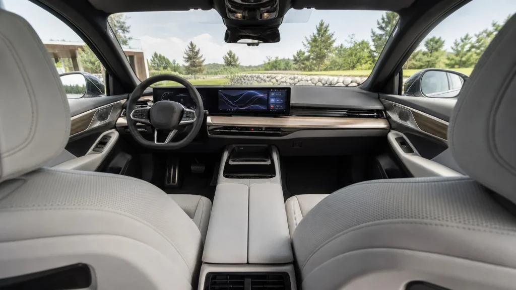 Modern dashboard and interior Curve Display of the 2026 BMW 5-Series.