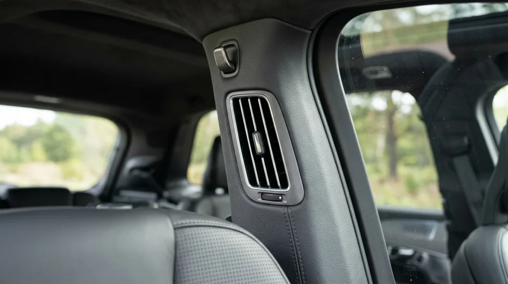 Side pillar air vent in a Volvo XC90 luxury SUV