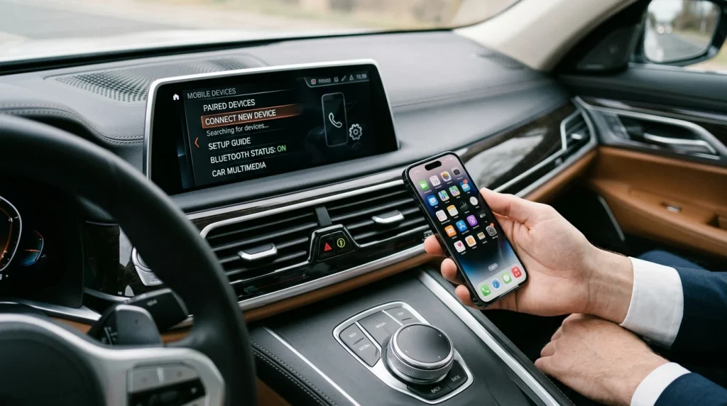 Connecting an iPhone to BMW wireless CarPlay system