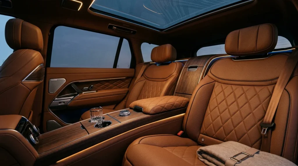 Luxurious interior cabin of the BMW X7 flagship highlighting the core brand upper luxury lineup