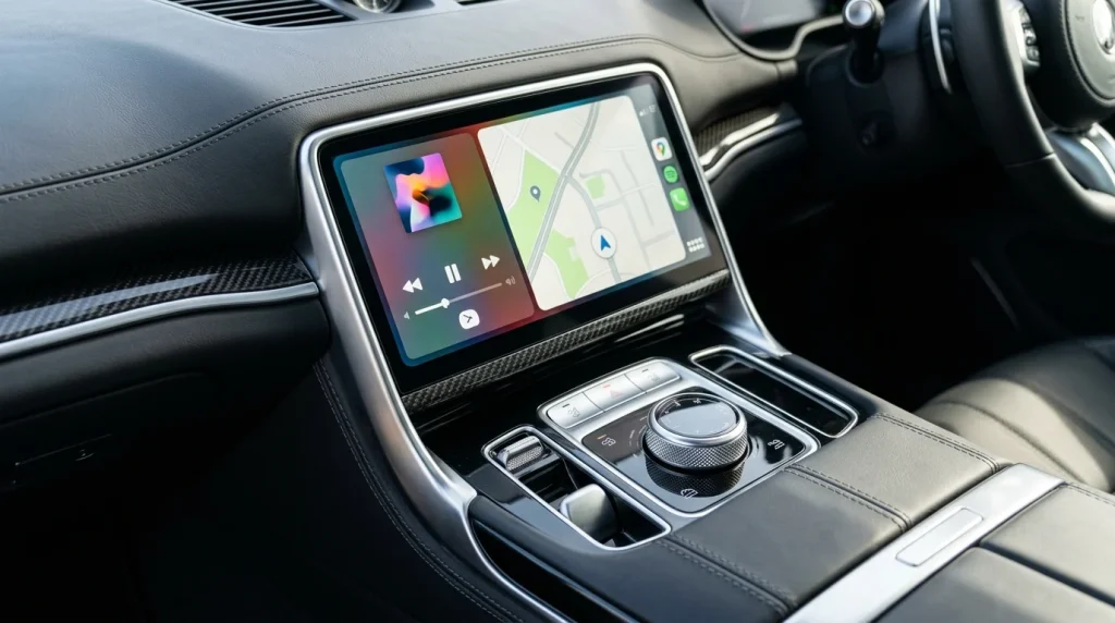 BMW SUV dashboard showing Apple CarPlay model compatibility